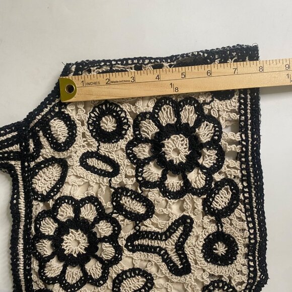 Rebellion Again Crochet Lace Crop Top Size S Sleeveless Boho Hippie Festival - Picture 11 of 12